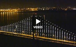 San Francisco Bay Bridge Turns into the World's Largest Light Installation