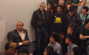 Cooper President Engages Critics in Impromptu Exchange