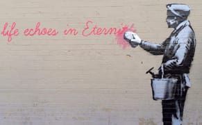 Weekend Banksy: East Village Confessional, Central Park Pop-up, Queens Lowbrow, Red Hook Damage