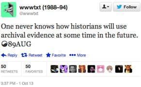 A Trip Through Internet History with @wwwtxt