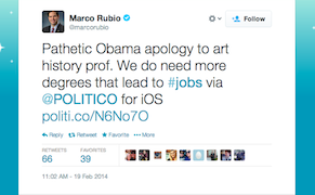 Marco Rubio Slams Obama's Art History Apology