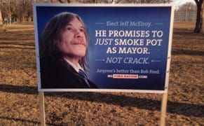 Renegade Election Signs Spoof Toronto's Crack Mayor