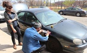 An Art Gallery on a Car