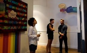 A Double Rainbow for Pride at a Brooklyn Hotel