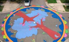 Street Murals Designed to Reduce Pedestrian Deaths