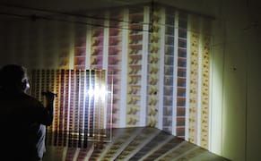 Film Strips Shining Like Stained Glass