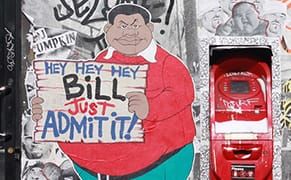 Street Artist Tells Bill Cosby to Fess Up