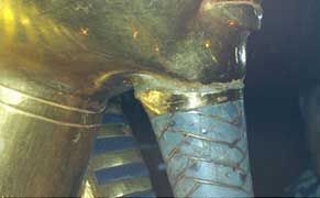 Someone Broke King Tut's Mask and Glued It Back Together, Badly