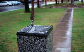 Smashed Conceptual Art Water Fountain Will Flow Again