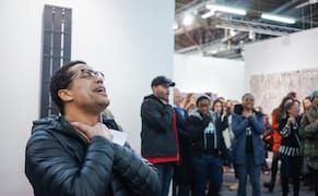 Black Lives Matter Demonstrators Stage Die-In at the Armory Show