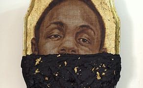 Portraits of Prisoners in Gold Leaf and Tar