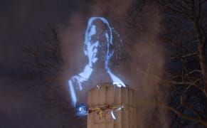 Rogue Light Artists Revive Brooklyn's Lost Edward Snowden Monument