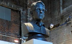 At a Surveillance-Themed Art Fair, Snowden Bust Is the Star