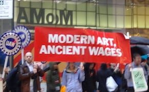 Facing Healthcare Cuts, Museum of Modern Art Staff Protest Outside Fundraising Gala