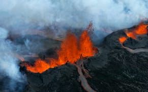 Where Primordial Lava Flows into Ice