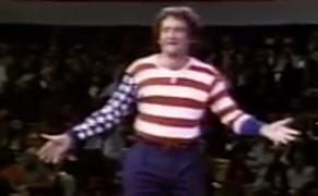 Saluting Robin Williams as the American Flag