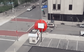 Holy Toledo! Big Red Art Ball Makes a Roll for It