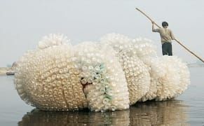 From Beach Sandals to Ghost Nets, Artists Confront the Plastic Pollution of the Oceans