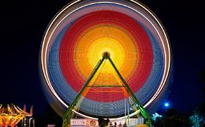 Carnival Rides Spun into Abstraction