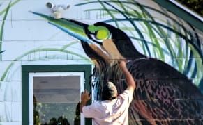 An Italian Muralist Recreates Audubon's Journey, One Bird at a Time