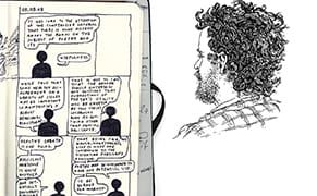 An Artist Transforms His Sketchbooks into a Story