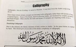 Arabic Calligraphy Assignment Prompts Countywide School Shutdown in Virginia