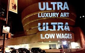 Protesters Shame Guggenheim and Its Trustees with Light Projections [UPDATED]
