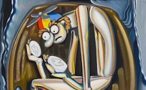 Darkly Funny Paintings Mash Up Comix and Cubism