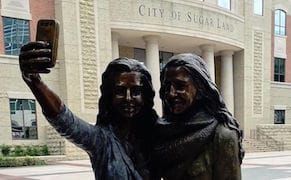 Bronze Sculpture of Selfie-Snappers Stirs a Storm in Sugar Land