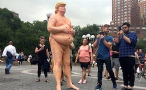 Street Artists Erect Nude Sculpture of Donald Trump in New York’s Union Square [UPDATED]