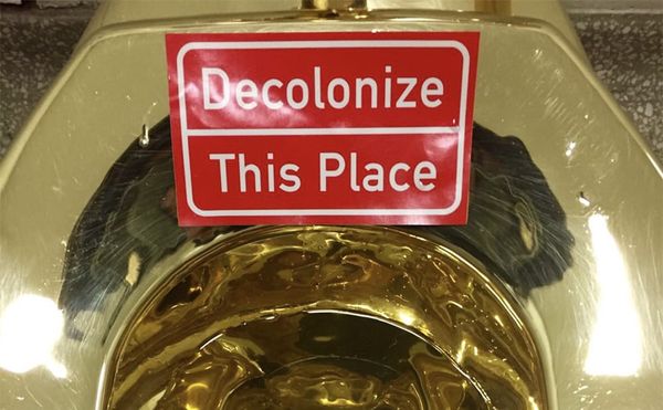 Anti-Columbus Day Activist Targets Guggenheim's Gold Toilet