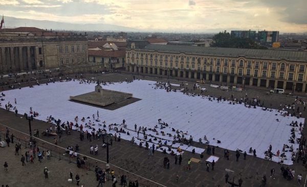 Doris Salcedo Fills a Public Square in Bogotá with the Names of Civil War Victims