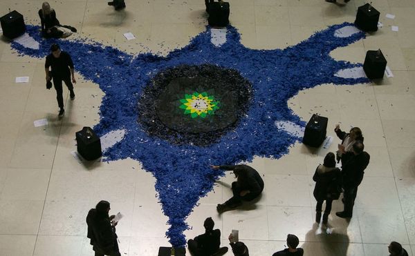 In Wake of Trump's Election, Protestors Address Climate Change at the British Museum