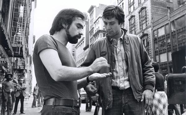 Martin Scorsese and Robert De Niro on the set of Taxi Driver (1976) (photo courtesy Sikelia Productions)