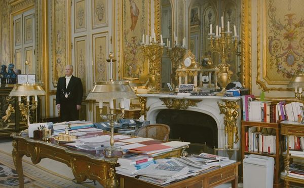 Still image from Laurent Grasso, "Elysée" (2016), 35 mm film loop (transferred to DVD) with music by Nicolas Godin (all image