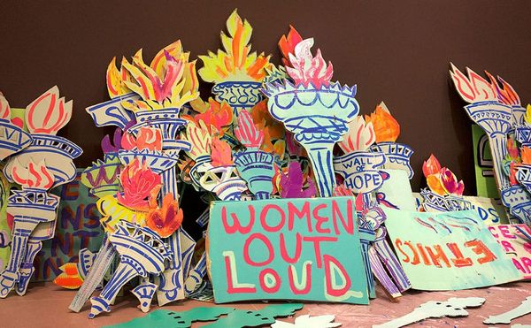 Artists Channel Lady Liberty in Signs, Costumes, and Torches for the Women’s Marches