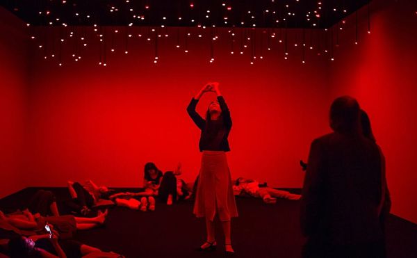 Meditative Light Art with Dark Undertones