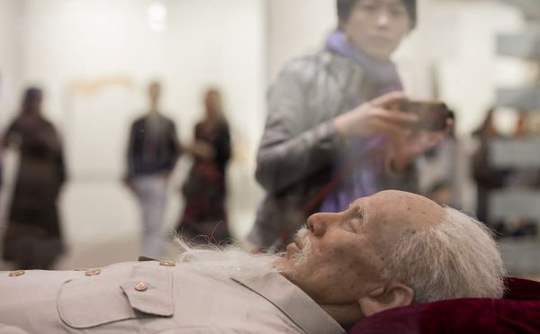 Detail of Shen Shaomin, "Summit" (2009), at Art Basel Hong Kong 2017