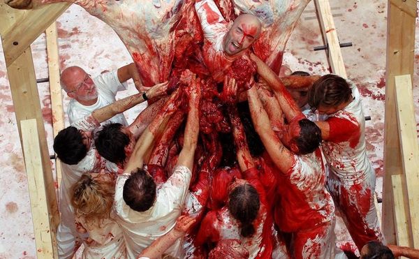Australians Have Beef with Hermann Nitsch Performance Involving Bull Carcass [UPDATED]