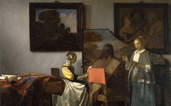 Jan Vermeer, "The Concert" (ca 1665), oil on canvas, 28 9/16 x 25 1/2 in (courtesy Isabella Stewart Gardner Museum, Boston)