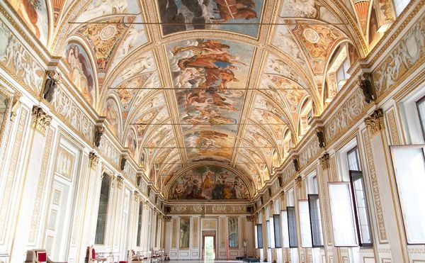 The interior of the Palazzo Ducale in Mantua (photo by Errem, via Wikimedia Commons)