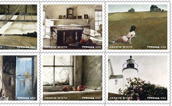 Andrew Wyeth’s Paintings Featured on New USPS Stamps