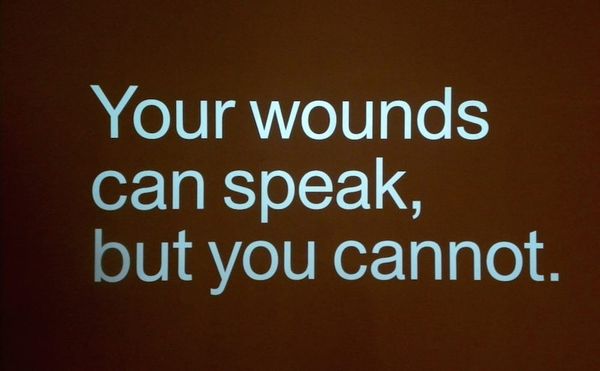 Still from a presentation by Abounaddara at the New School (courtesy Abounaddara)