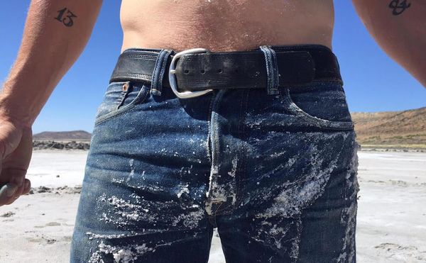 A Cowboy from the Future Lifts Weights in an LA Elevator Gallery