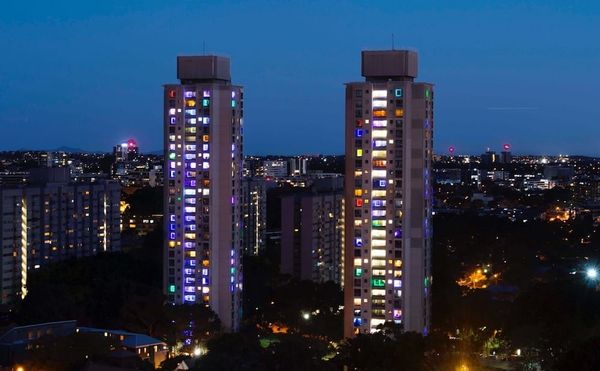 In Protest of Gentrification, Sydney Residents Turn Towers into Light Displays