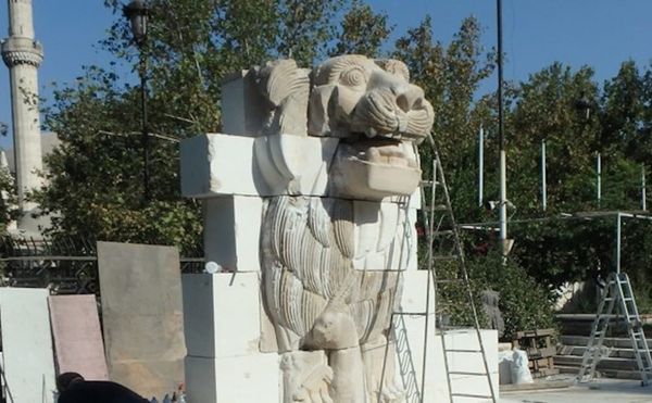 Palmyra's Ancient Lion of Al-lāt, Smashed by ISIS, Is Restored and Back On View