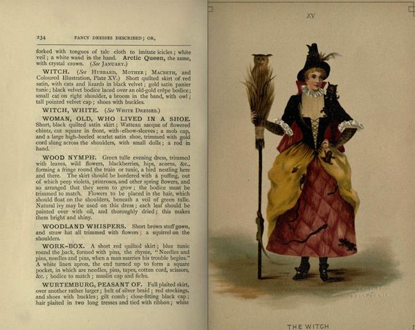 Costume for "the Witch" from Fancy dresses described : or, What to wear at fancy balls (1887) (via Internet Archive)