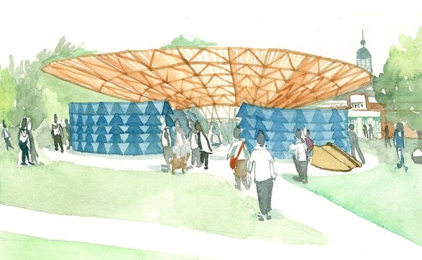 Winding Paths and Swooping Walls Create an Oasis in London