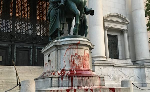 Activists Splatter Red Paint on Roosevelt Monument at American Museum of Natural History