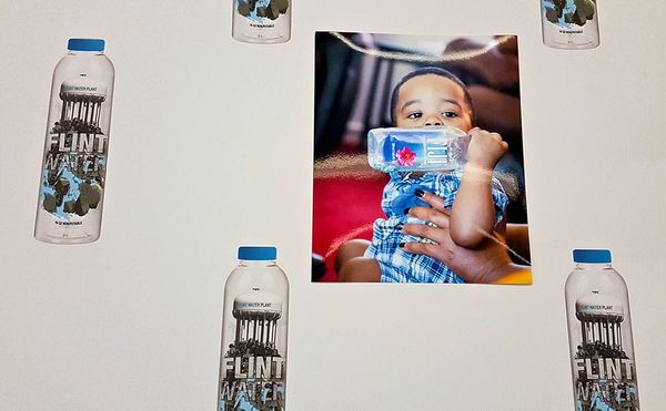 Pope.L’s Conceptual Bottled Water Project Calls Attention to the Crisis in Flint